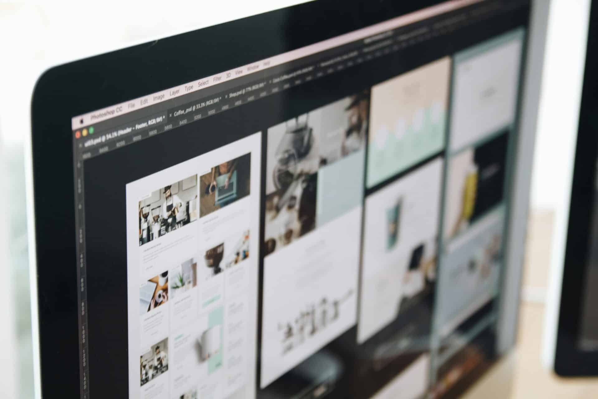 5 website builds and their outcome on a computer screen